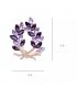 XSB163 - Purple Gemstone Floral Saree Brooch